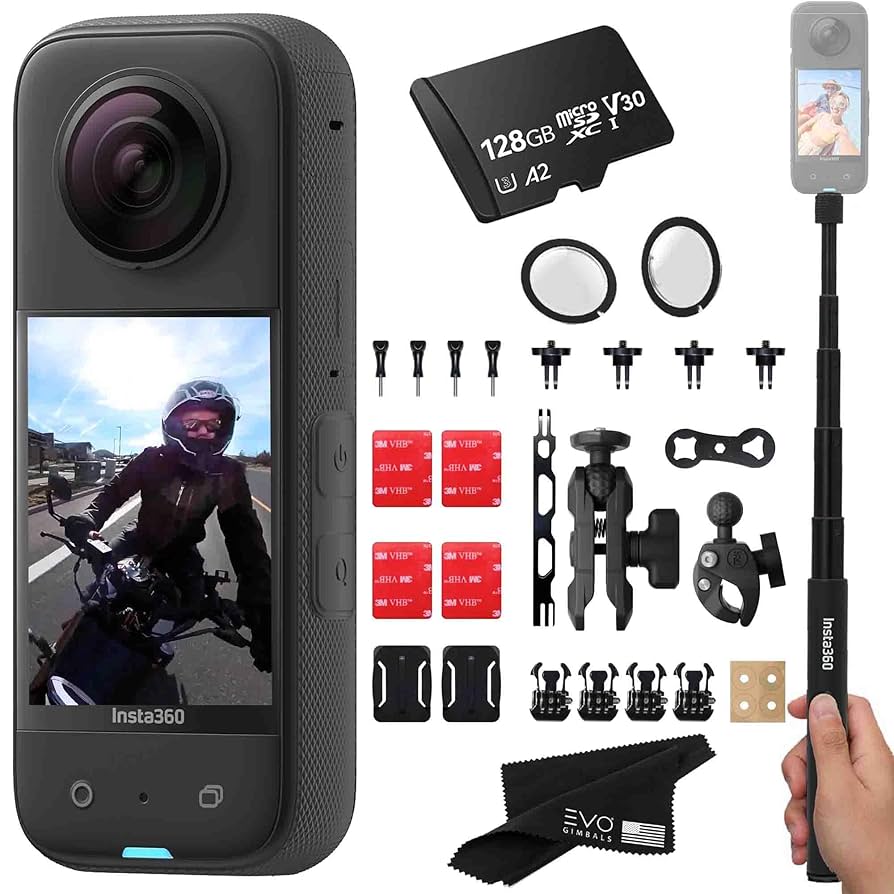 ビデオカメラ insta360 - Insta360 X3  BUNDLE SET Insta360 X3 Bike Bundle - Waterproof 360 Camera with 1/2